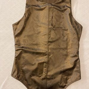 Good American Snake Print Better Than Leather Body Suit